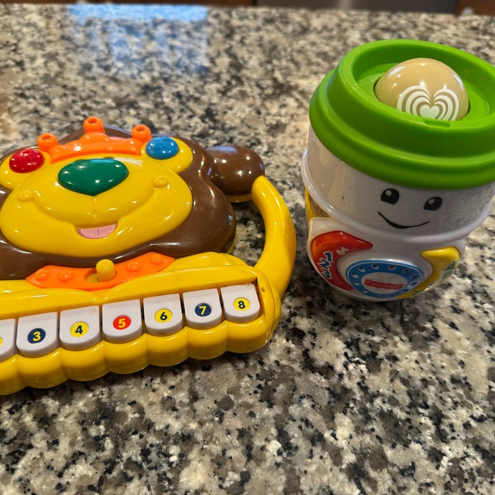 Colorful Lion Piano & fisher price coffee cup Toy for Kids